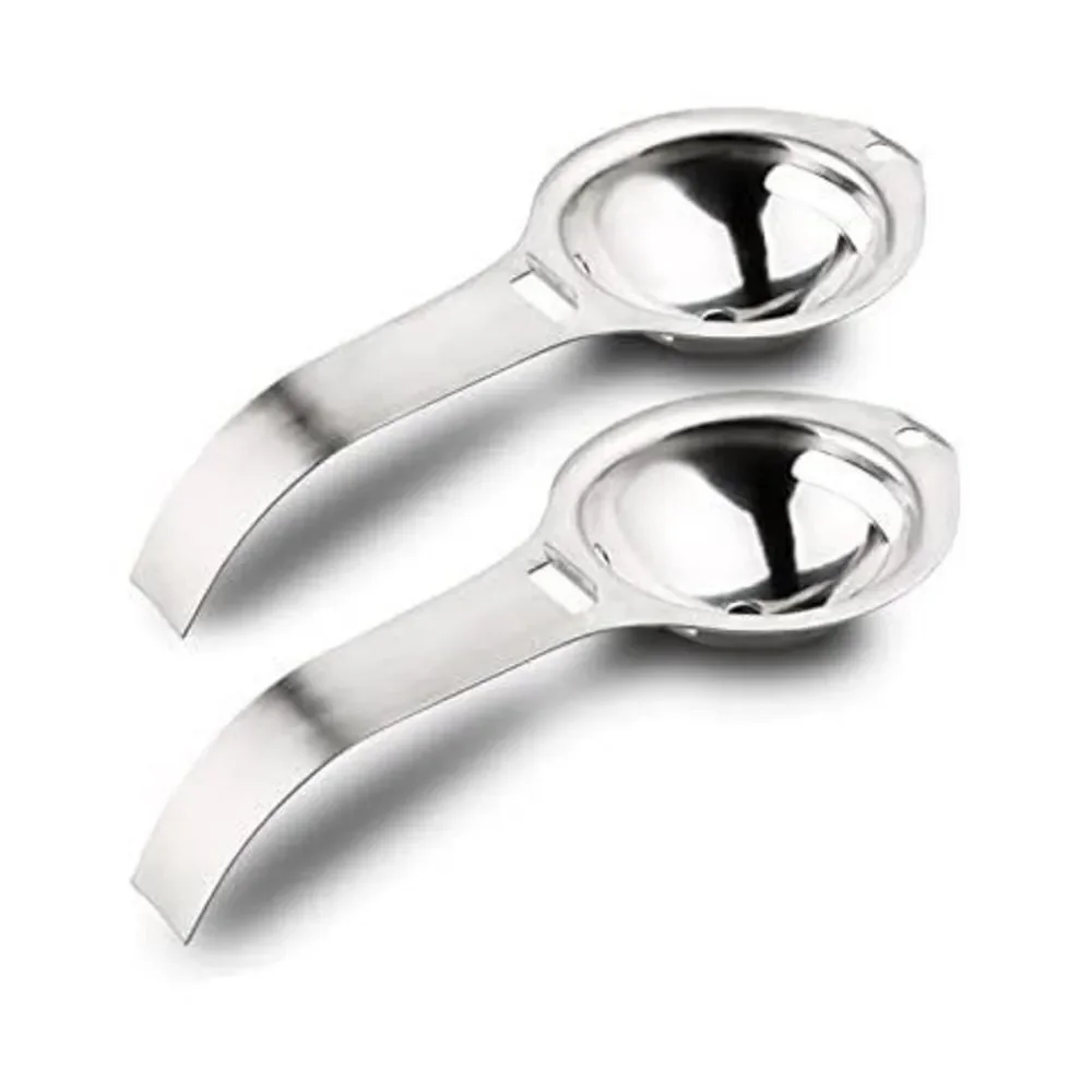 2‎ Pcs Stainless Steel Egg Separator Egg White Yolk Filter Sieve Kitchen Gadget